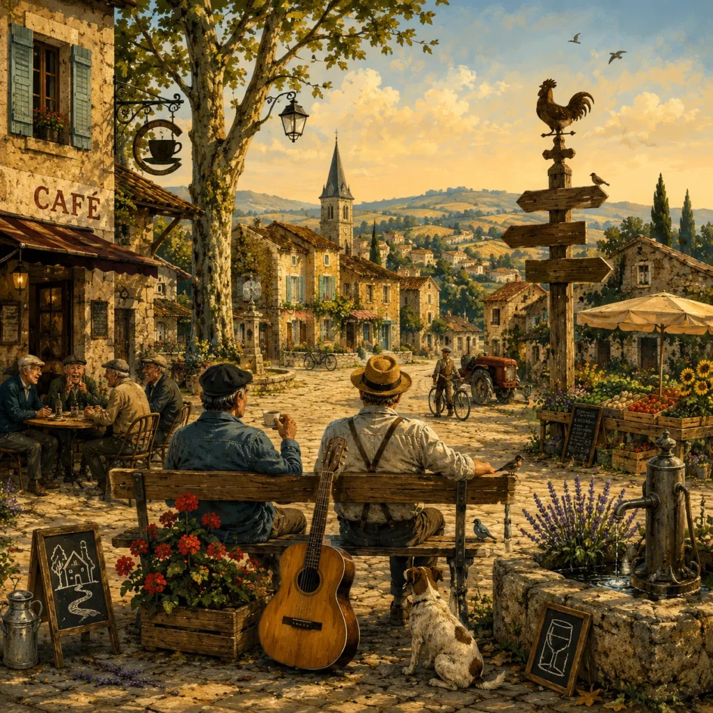 Playlist sur les villages et paysages dans les chansons de Jean-Pierre Martinez
