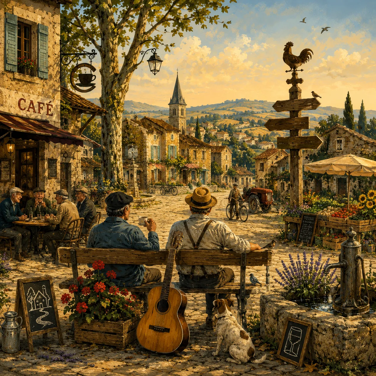 Playlist sur les villages et paysages dans les chansons de Jean-Pierre Martinez